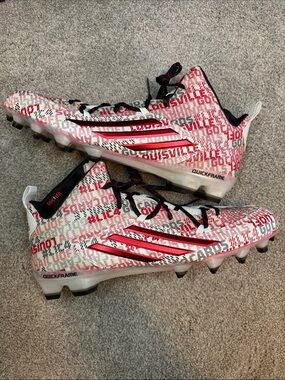 adidas official LOUISVILLE CARDINALS custom team Cleats - Quickframe sz 15